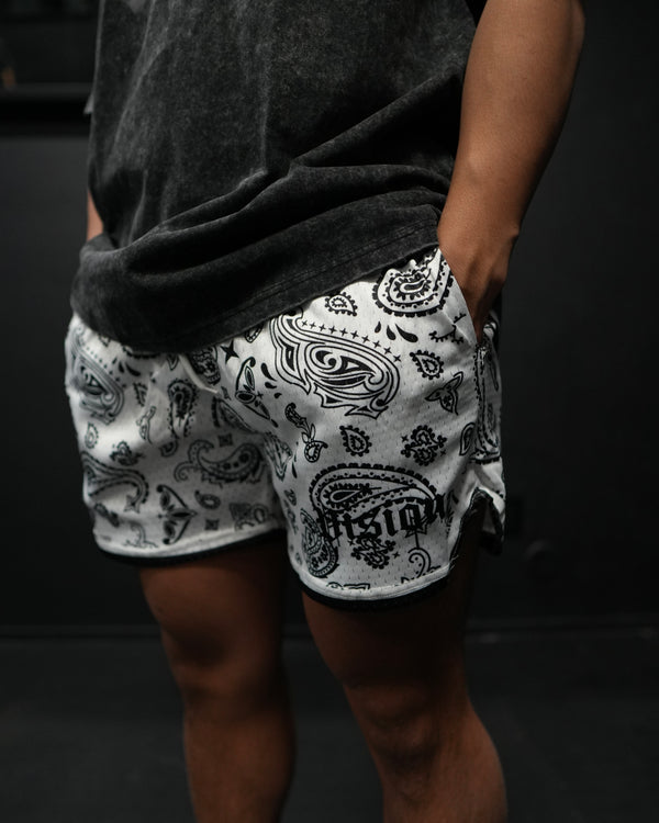 PERSEVERE 5” SHORTS- WHITE